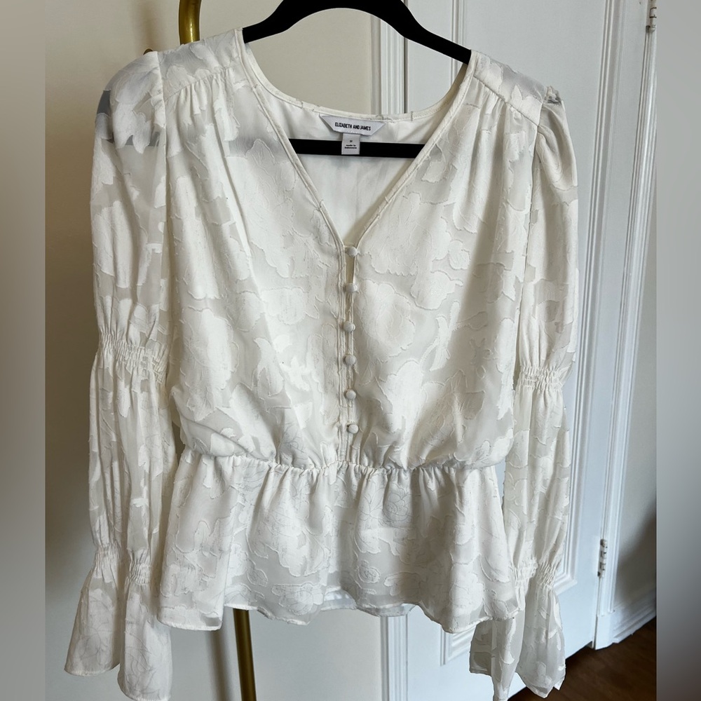 White floral Elizabeth and James blouse. Small